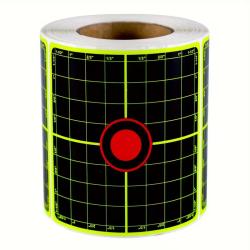 200 cibles r&eacute;actives autocollantes 76mm - Grille r&egrave;gle