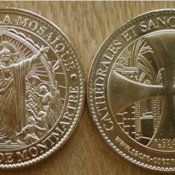 Medaille Basilique du Sacre Coeur Montmartre Christ de la Mosaique 2014