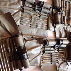 Trousse d'entretien, &eacute;couvillons, graisse, baguette, ...arme Suisse, RUBIN K31, FASS 57