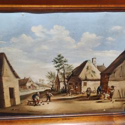 Tableau sc&egrave;ne de vie flamande