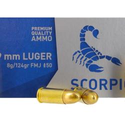 Munitions STV Scorpio 9x19 124gr FMJ x50