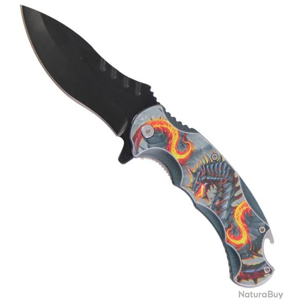 Couteau  pliant Dragon   lame de 9.5 cm