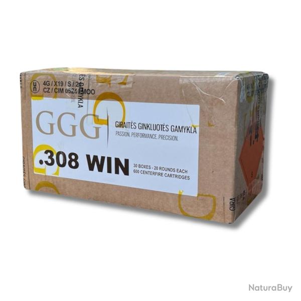 CARTON DE .308WIN 147GR FMJ X600 - GGG