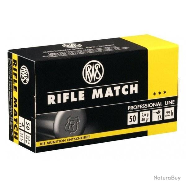 Munitions 22Lr RWS Rifle Match par 500