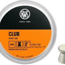 Plombs RWS Club diam&egrave;tre 4.50 par 5 000