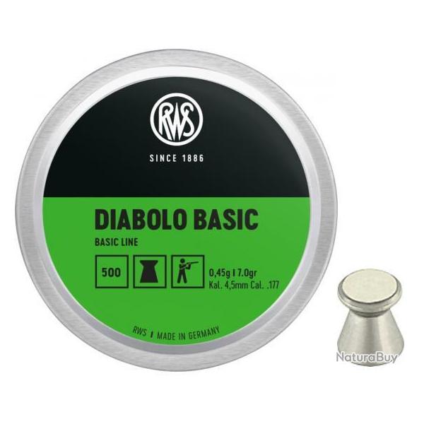 Plombs RWS Basic diam�tre 4.50 par 25 000