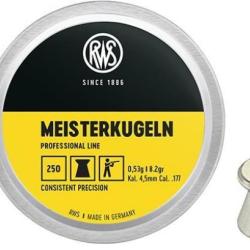 Plombs RWS Meisterkugeln Rifle diam&egrave;tre 4.50 par 25 000