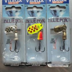 3 cuillers VIBRAX MID DEPTH BLUE FOX
