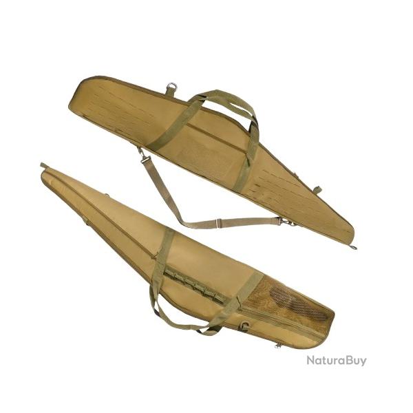 Sac Fusil Tactique 130cm �tui Souple Polyester 600D Sac � Dos Chasse Tir Airsoft Multi Poches Kaki
