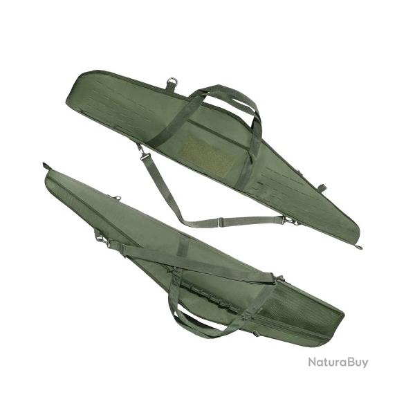Sac Fusil Tactique 130cm �tui Souple Polyester 600D Sac � Dos Chasse Tir Airsoft Multi Poches Vert