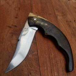 Joli Couteau Artisanal BERGER CORSE BARILLET  Manche en Corne