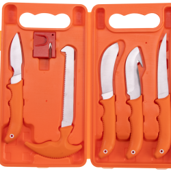 Mallette de D&eacute;coupe Gibier 6 Pieces -5 Couteaux/1 Affuteur Januel