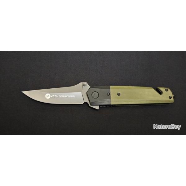 K25 Couteau pliant 25244 micarta army lame 8,7 cm