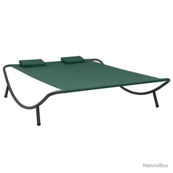 Lit de repos d'ext�rieur tissu vert