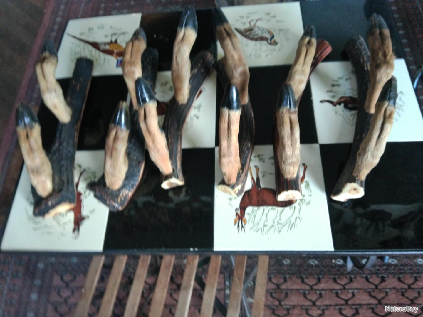 Patte De Cerf – Porte-manteau Et Porte-fusil – Décoration Murale Nature – État Correct