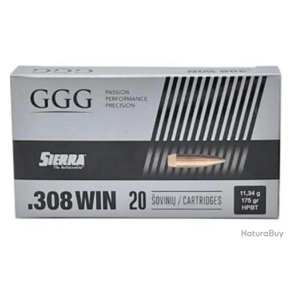 20 Munitions .308 Win HPBT Match 175 gr - GGG / Sierra