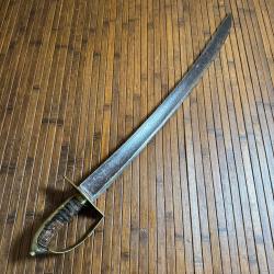 RARE SABRE D'INFANTERIE 1775 LAME MARQU&Eacute; ROYAUME SARDAIGNE GRAV&Eacute; DE L'AIGLE DE LA MAISON DE SAVOIE