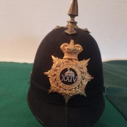 Casque Anglais &laquo; Home Service Pattern &raquo; du 24e r&eacute;giment d'infanterie (2e Warwickshire, renomm&eacute; South