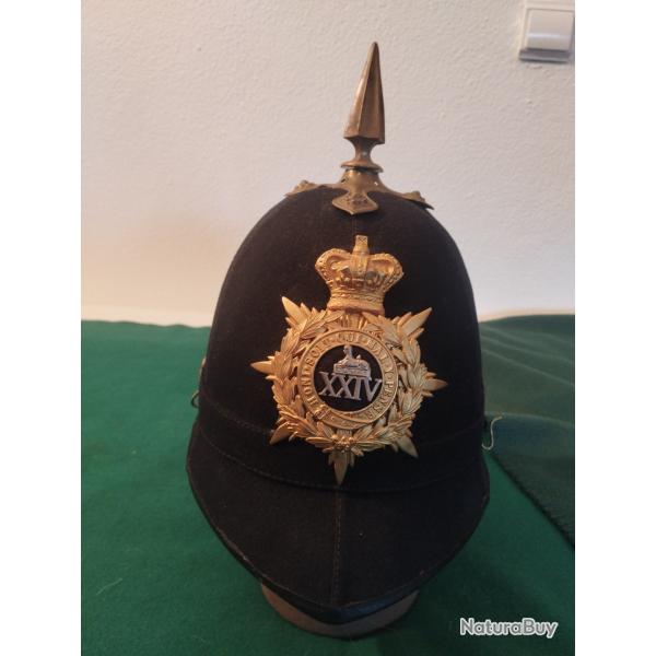Casque Anglais � Home Service Pattern � du 24e r�giment d'infanterie (2e Warwickshire, renomm� South