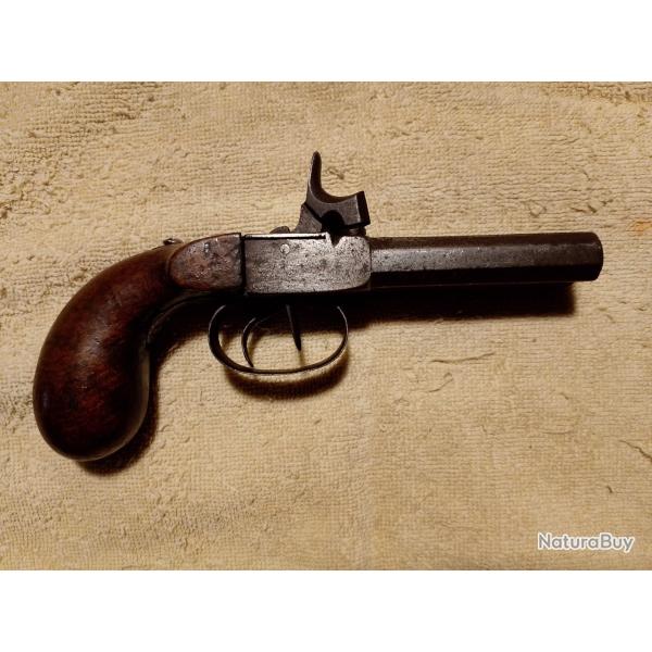 Pistolet de poche ou voyage a poudre noire