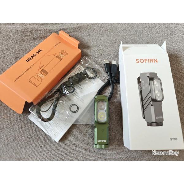 Lampe Torche Mini ST10 1000Lm �clairage Avant Lat�ral Magnet *Ench�re* Tailcap VERT Outdoor Sofirn