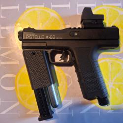 poign&eacute;e avant verticale porte chargeur et co2 pour  PISTELLE X-68