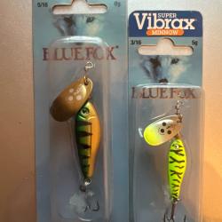 SUPER VIBRAX 2 cuillers MINNOW BLUE FOX