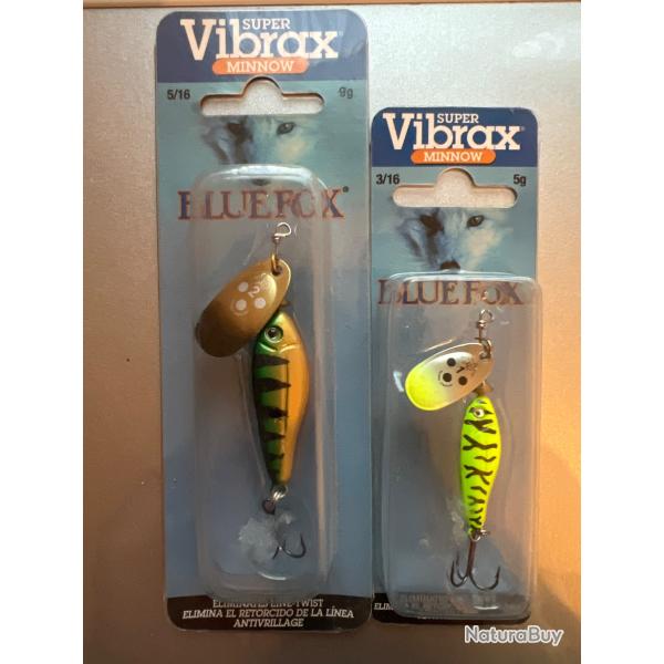 SUPER VIBRAX 2 cuillers MINNOW BLUE FOX