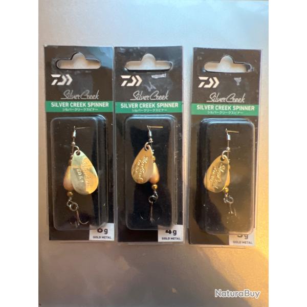 DAIWA PACK 3 cuillers SILVER CREEK SPINNER