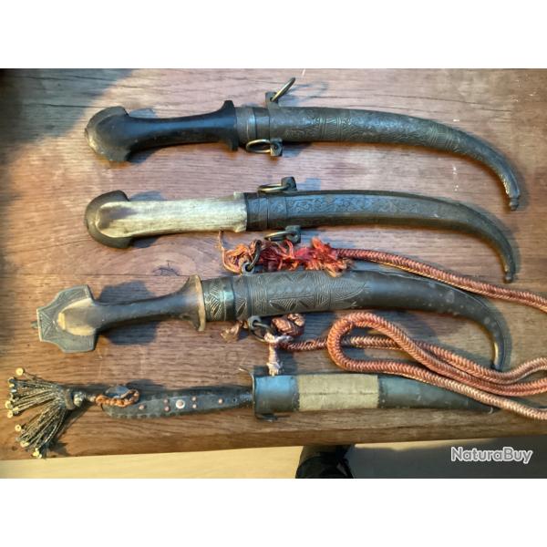 Couteaux berb�res en lot de 4