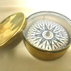 Rare ancienne boussole de la marine, 1800 environ