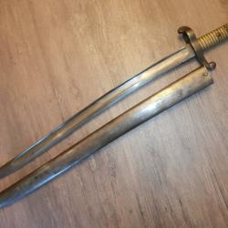 Ba&iuml;onnette mod&egrave;le 1842 "1er mod&egrave;le" mars 1854.