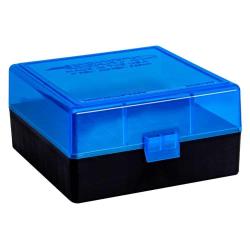 Bo&icirc;te de rangement 100 cartouches cal. .222 Rem / .223 Rem - 005 - Bleu