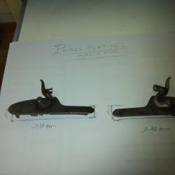 paire platines a chiens pour fusil ancien