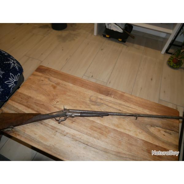 Fusil monocoup cal 24 � chien et cl� de pontet