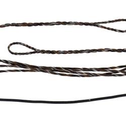 Corde d'arc traditionnelle Flemish Dynagen D-75 Buck Trail - 16 brins Noir/Marron 16 brins 60 pouces