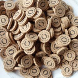 Lot de 100 rondelles li&egrave;ge , num&eacute;rot&eacute;es 2 faces , n&deg;0 , en calibre 16.