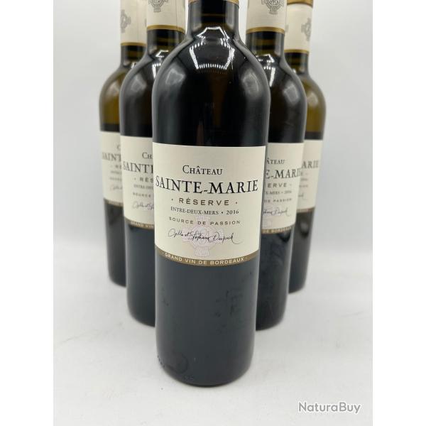 2016 Ch�teau Sainte-Marie R�serve Bordeaux Blanc - 1� - Sans Prix R�serve - 6 Bouteilles
