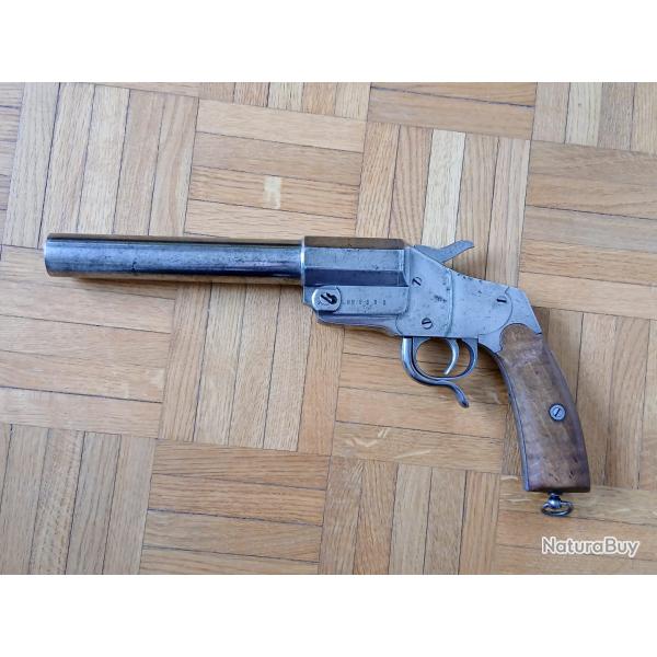 Superbe pistolet lance-fus�es de signalisation HEBEL 1894 Bernard Paaz arm�e allemande WW1