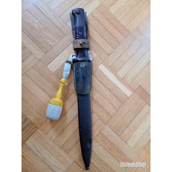 Ba�onnette ww2 pour Mauser 98k.mod�le 1884-98 3�me type E.u.F Horster 1943