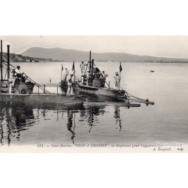 Carte Postale Sous-Marins "THON et GRONDIN " -N�7650
