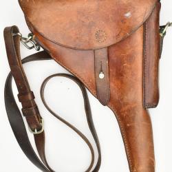 Etui cuir d'origine pour Luger Suisse - A.REUT - OBERAACH 1942