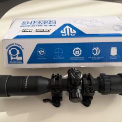 Lunette tactique UTG BUGBUSTER 3-12x32 montage colliers rapides