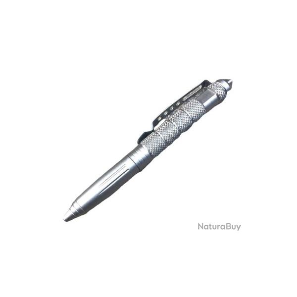 Stylo tactique brise-vitre/kubotan Gris Clair