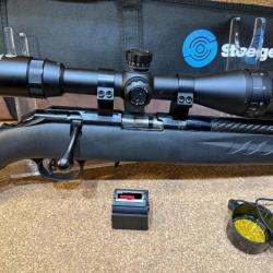 RUGER AMERICAN RIMFIRE CUSTOM SILENCE CARBONE 22LR 56CM NOIRE LUNETTE 3-9X40 + HOUSSE + BIPIED