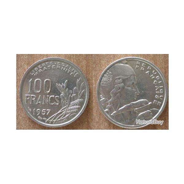 France 100 Francs 1957 B Beaumont le Roger Piece Cochet Franc