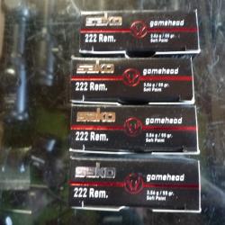 BALLES 222 sako par lot de 80 cart