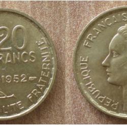 France 20 Francs 1952 Coq Rooster Frcs Frc Frs Piece