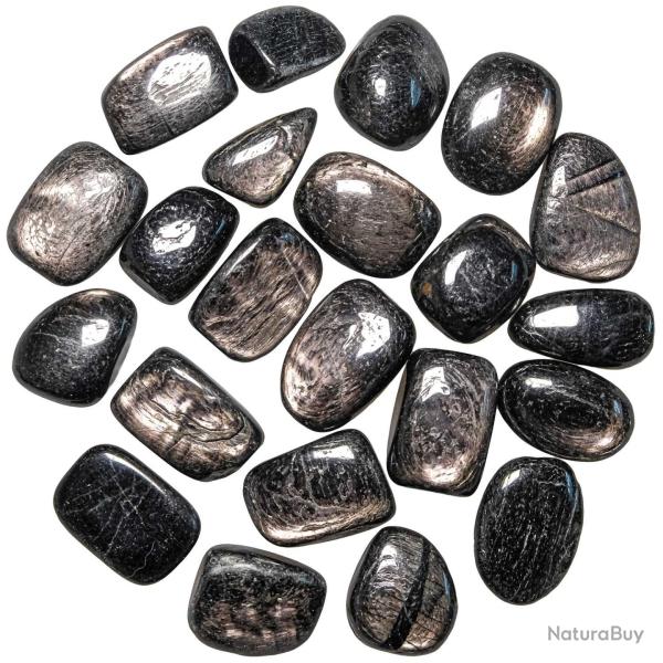 Pierres roul�es hypersth�ne - 2.5 � 3 cm - Lot de 2