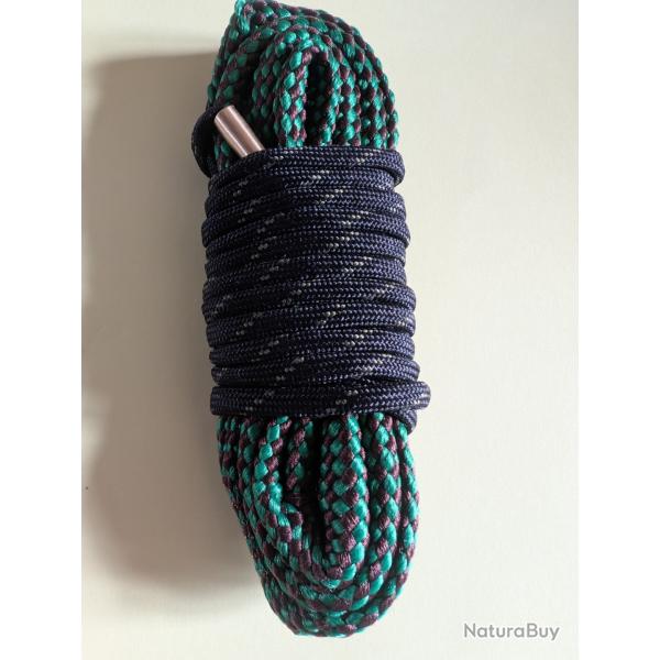 pour tous calibres 5,5 mm (22lr, 222 rm, 223... cordon de nettoyage canon avec 2 brosses incorpor�es